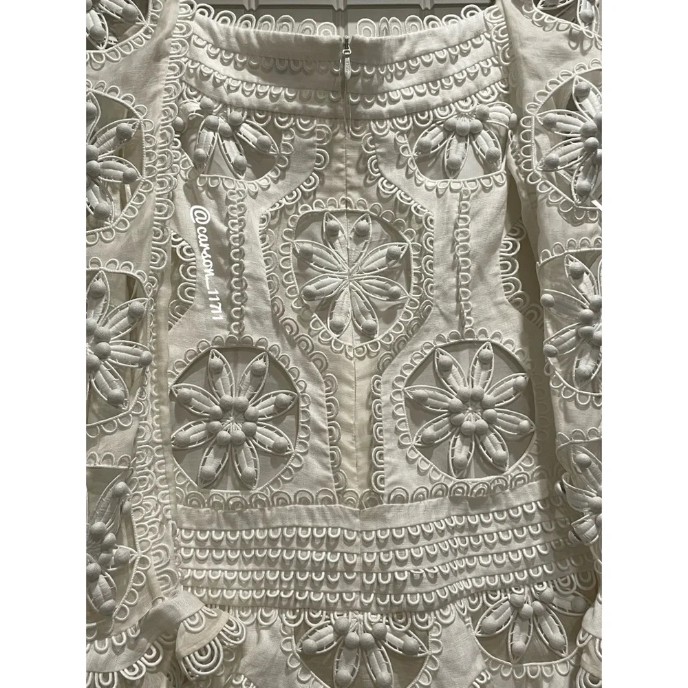 Zimmermann Whitewave Doily Mini Dress AU2 - Picture 14 of 15
